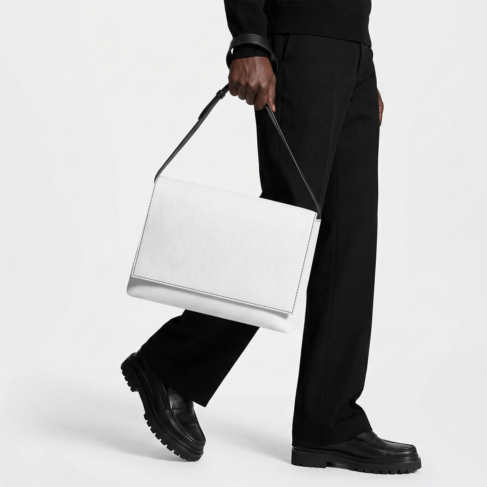 Minimalist PU Leather Crossbody Messenger Bag