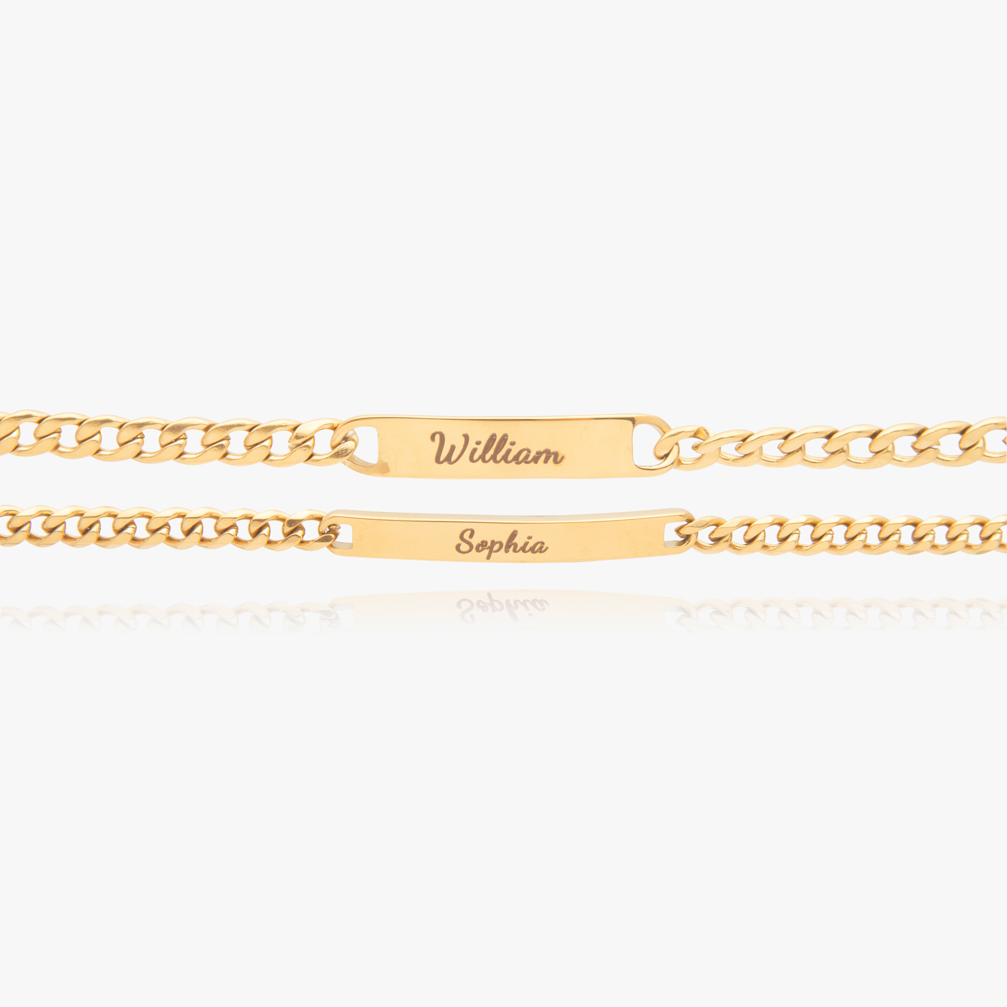 Engraved Bracelet Set With Eternal Rose Box