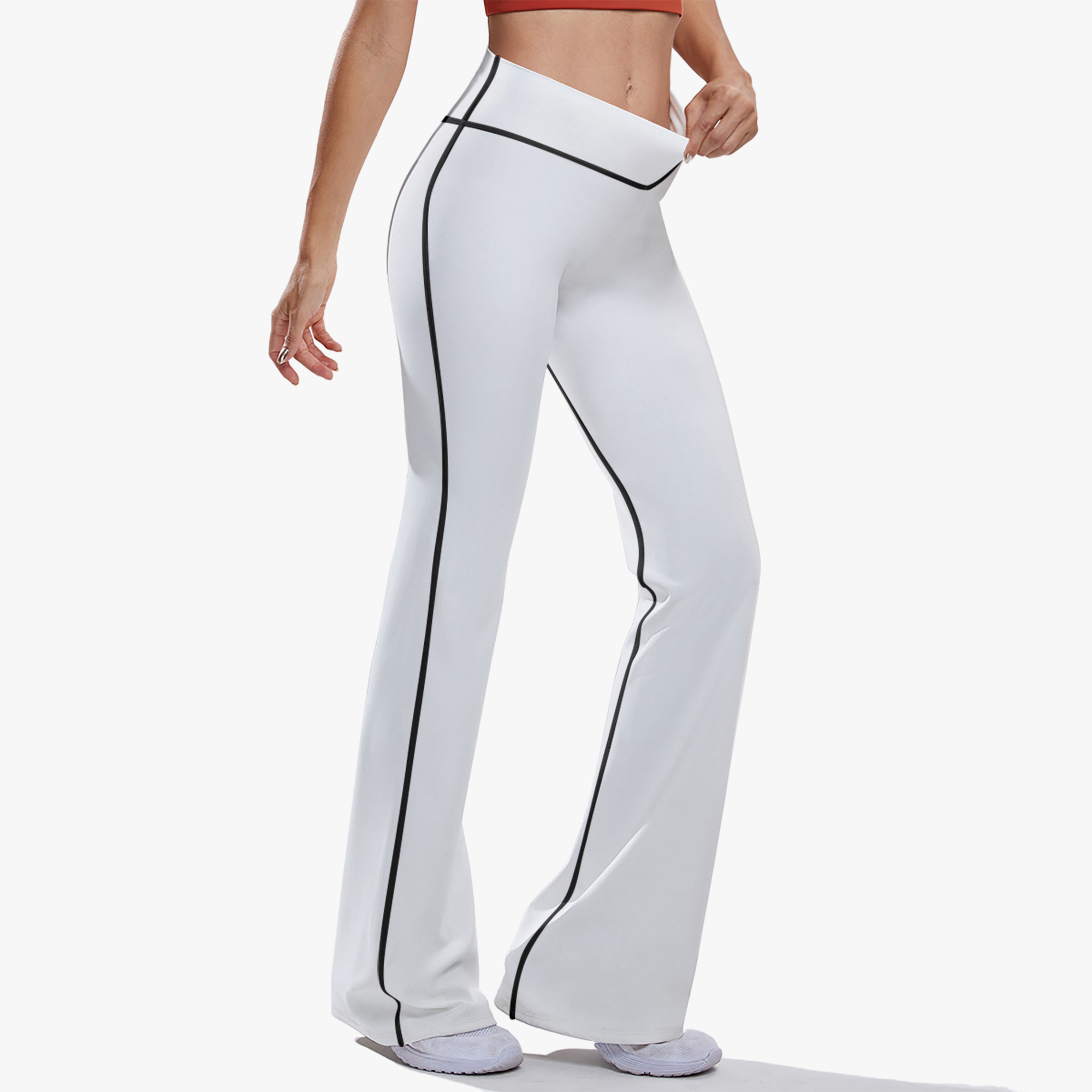 High-rise Bell-bottoms Yoga Pants