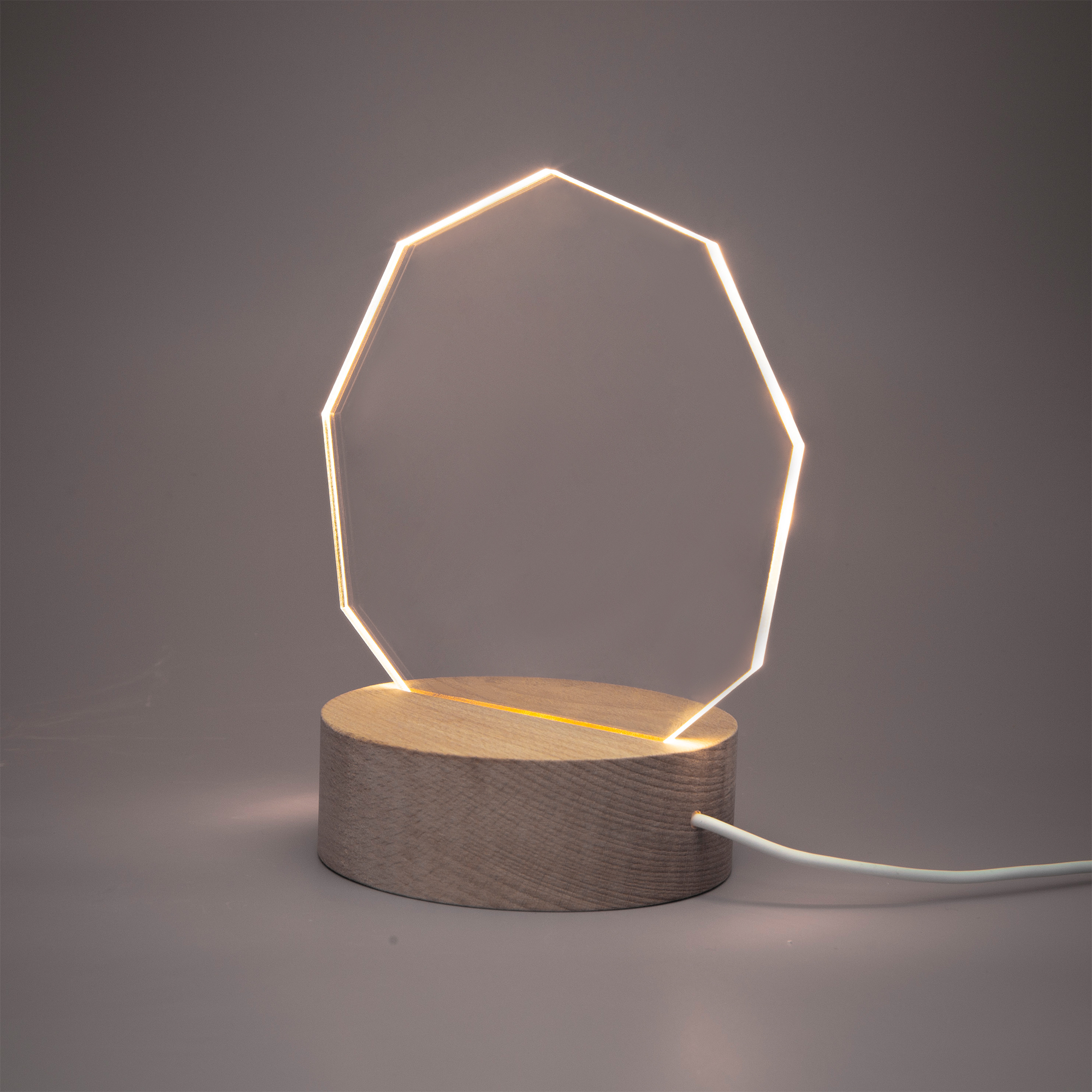 Acrylic Plaque with Stand - Polygon