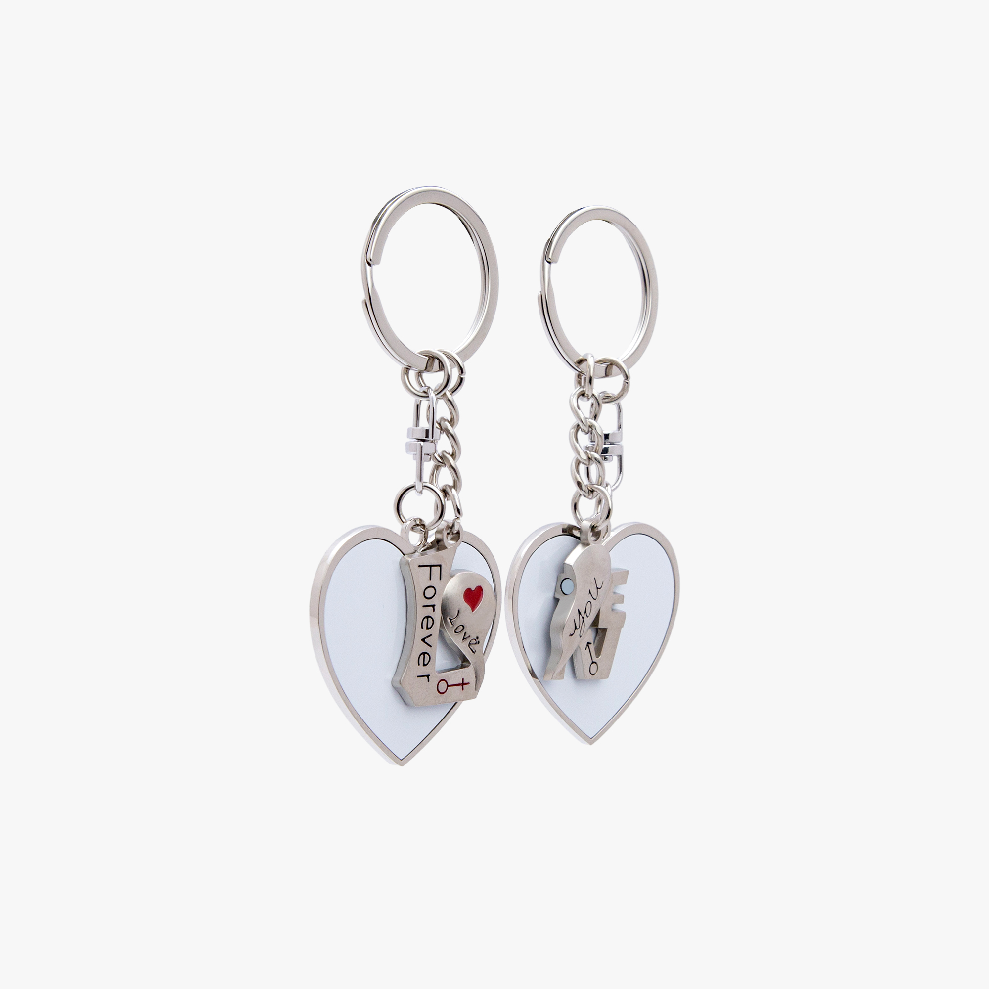 Couple Magnetic Keychain - Heart Shape