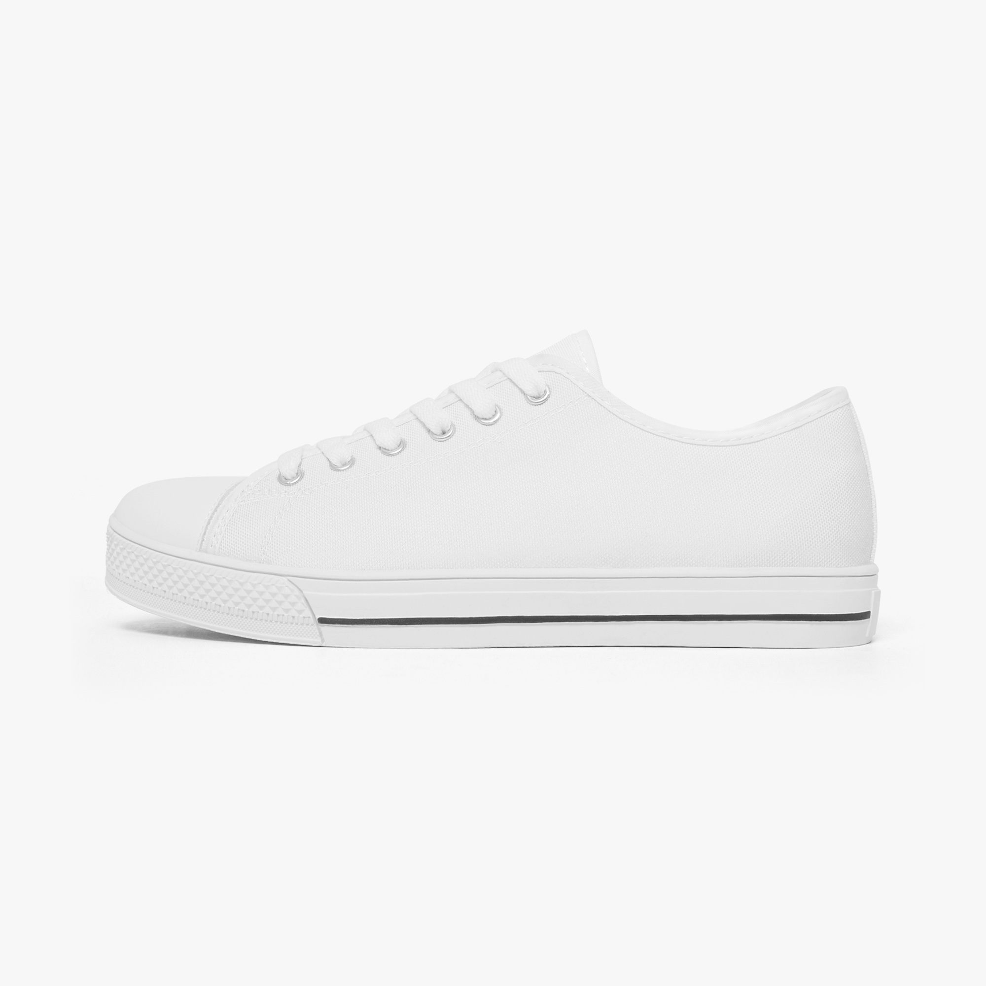 Classic Low-Top Canvas Shoes - White/Black