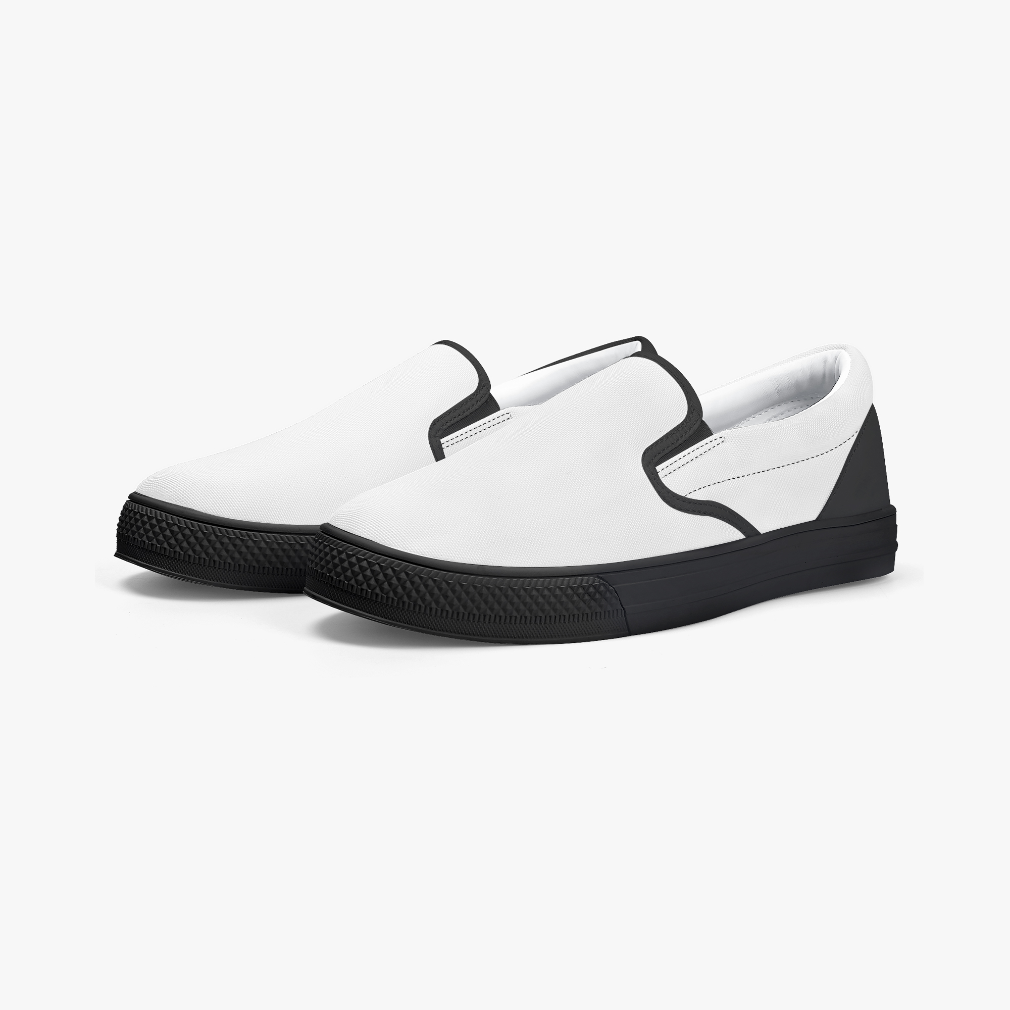Classic Slip-On Shoes - White/Black