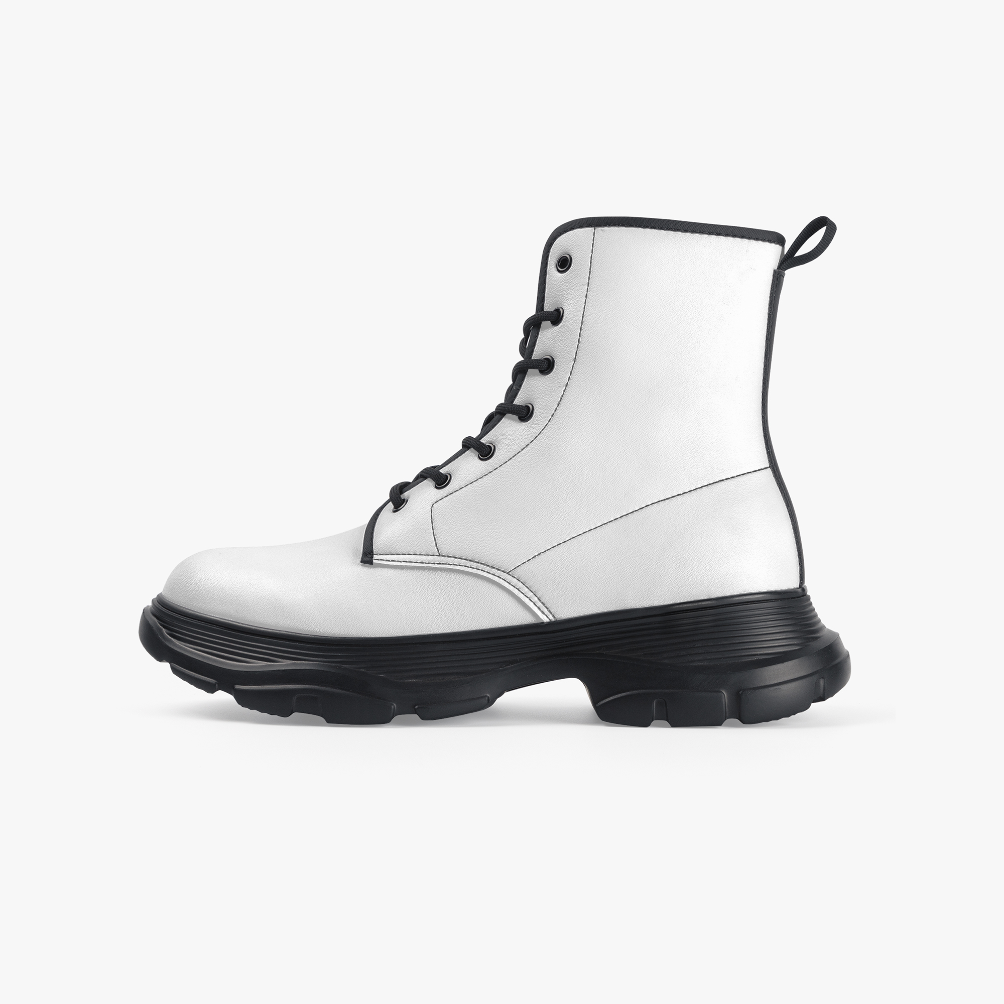 Casual Leather Chunky Boots