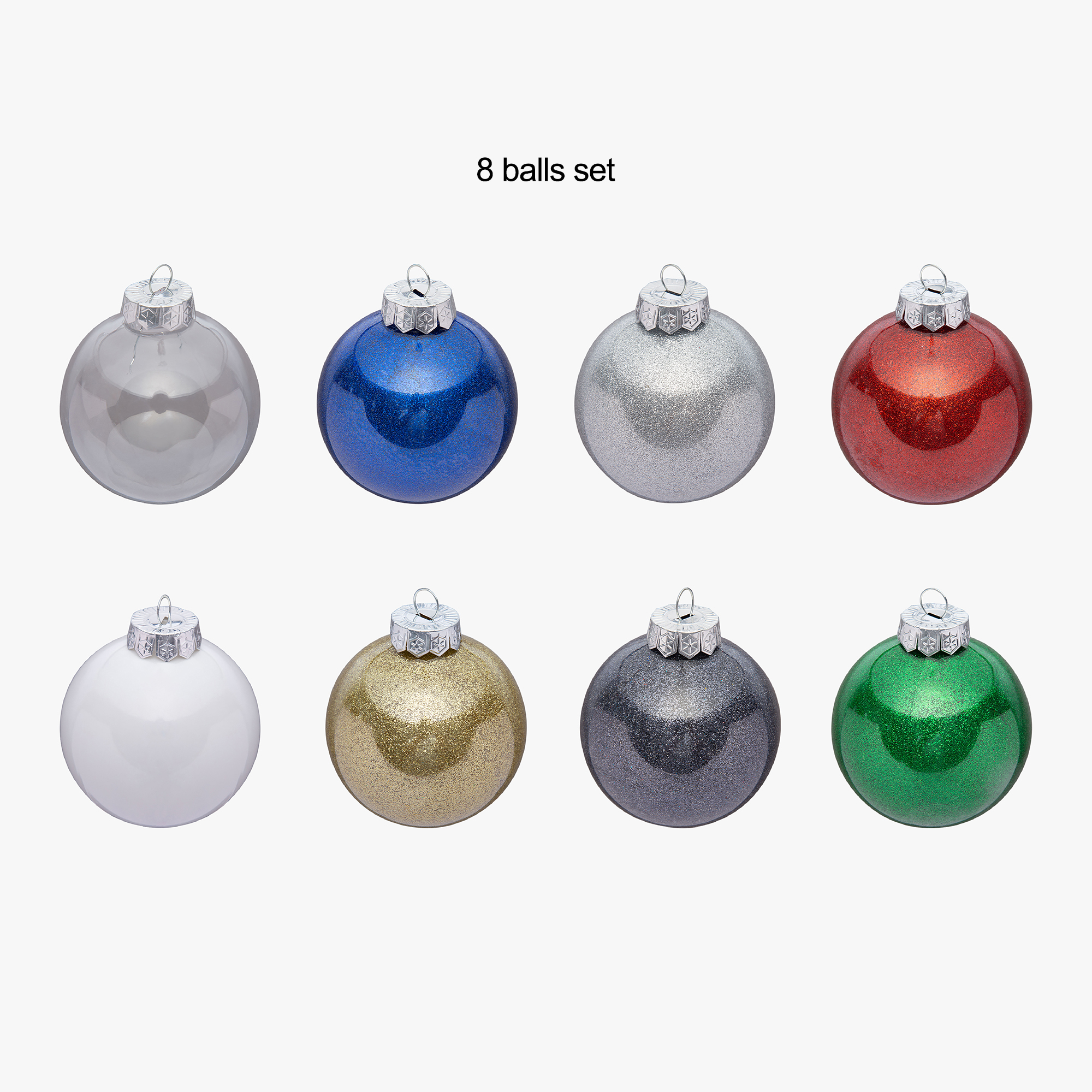 Christmas 8 Balls Set Ornaments