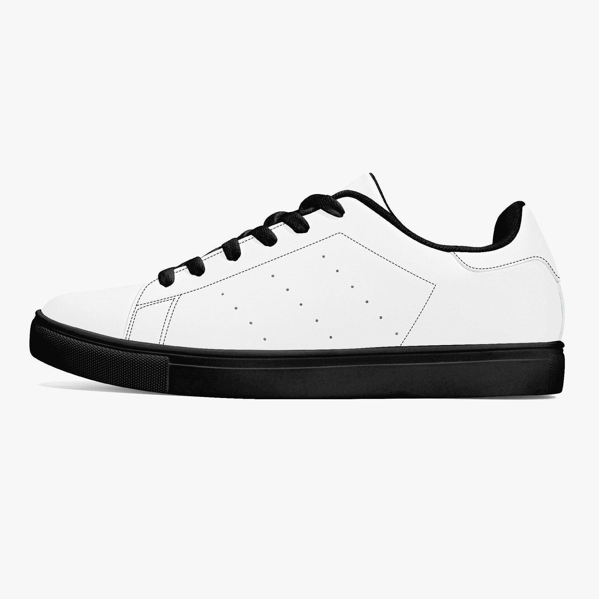 Classic Low-Top Leather Sneakers - White/Black