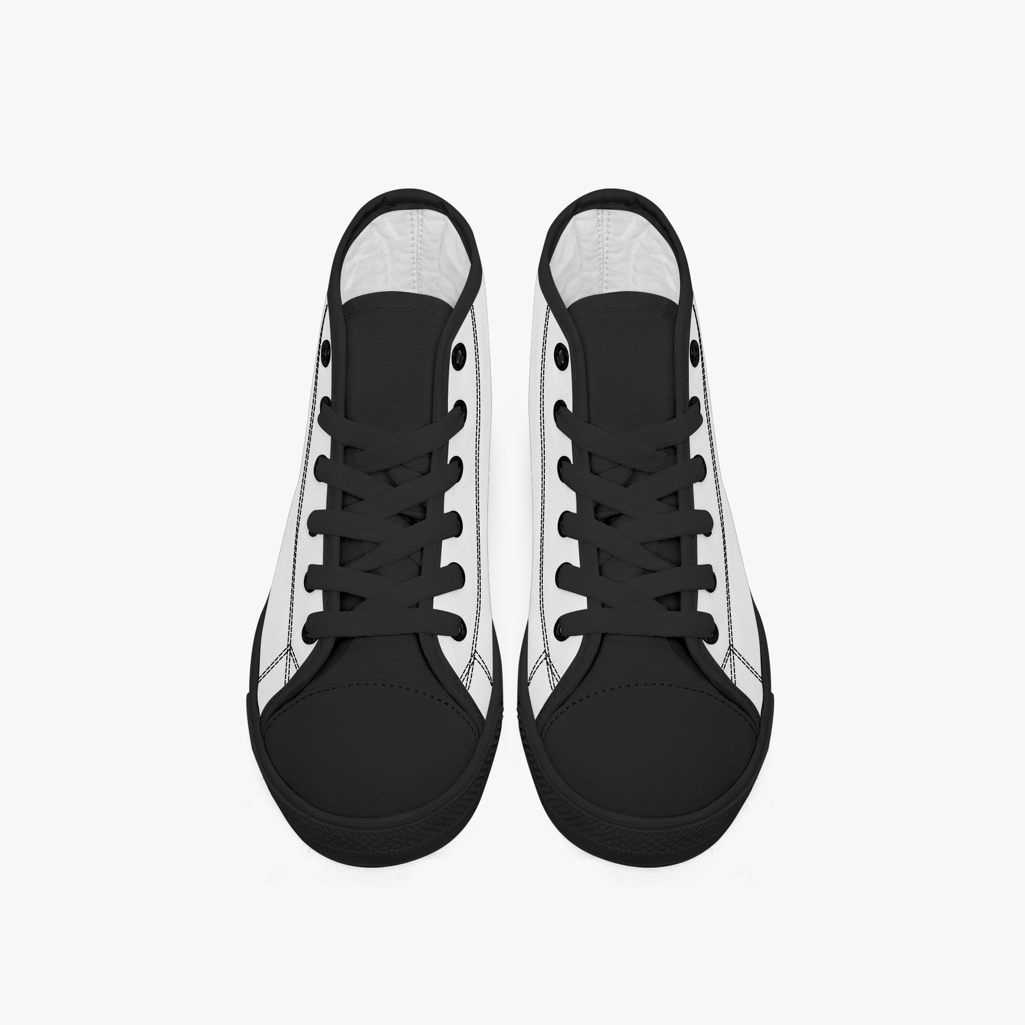 Kid’s High-Top Canvas Shoes-Black
