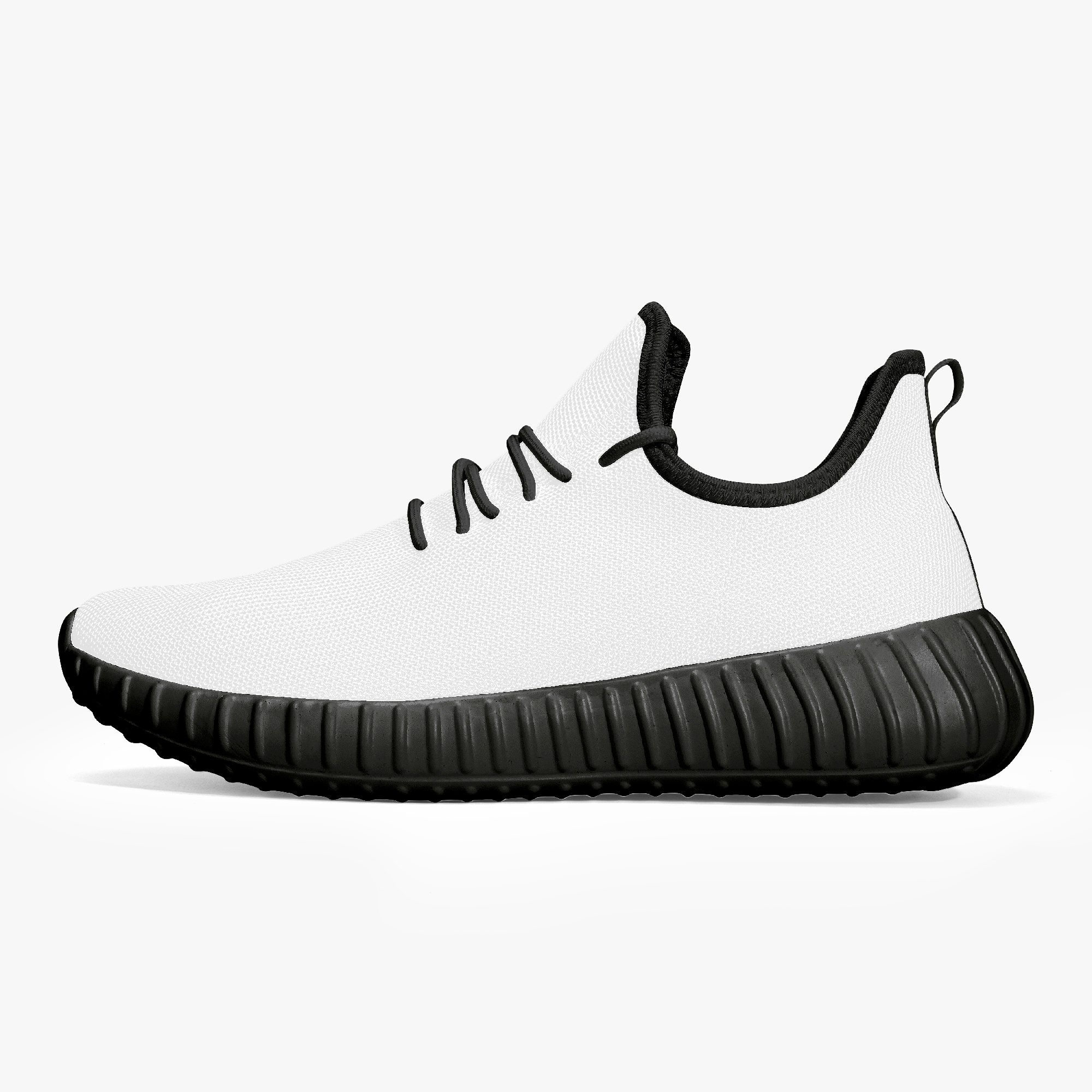 Mesh Knit Sneakers - White/Black