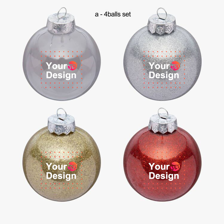 Christmas 4 Balls Set Ornaments