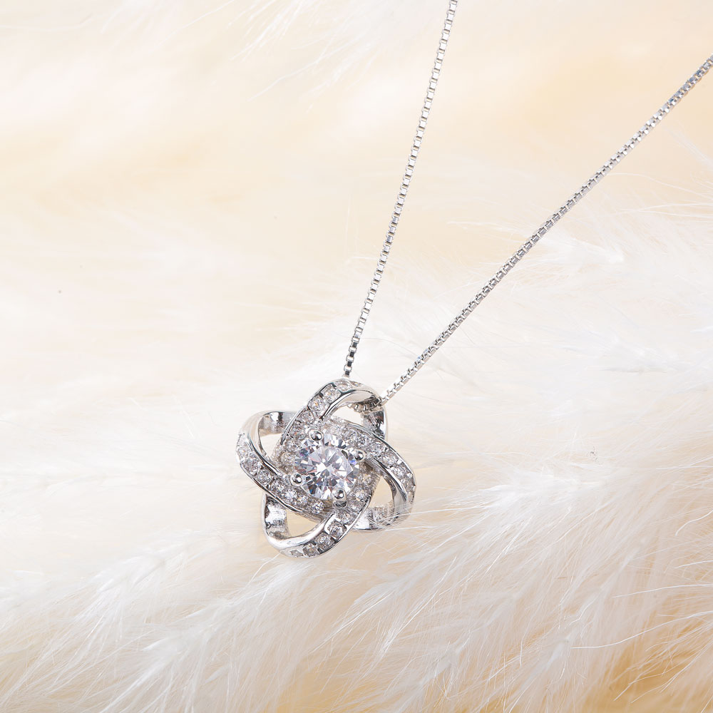 Flower Knot Pendant Necklace