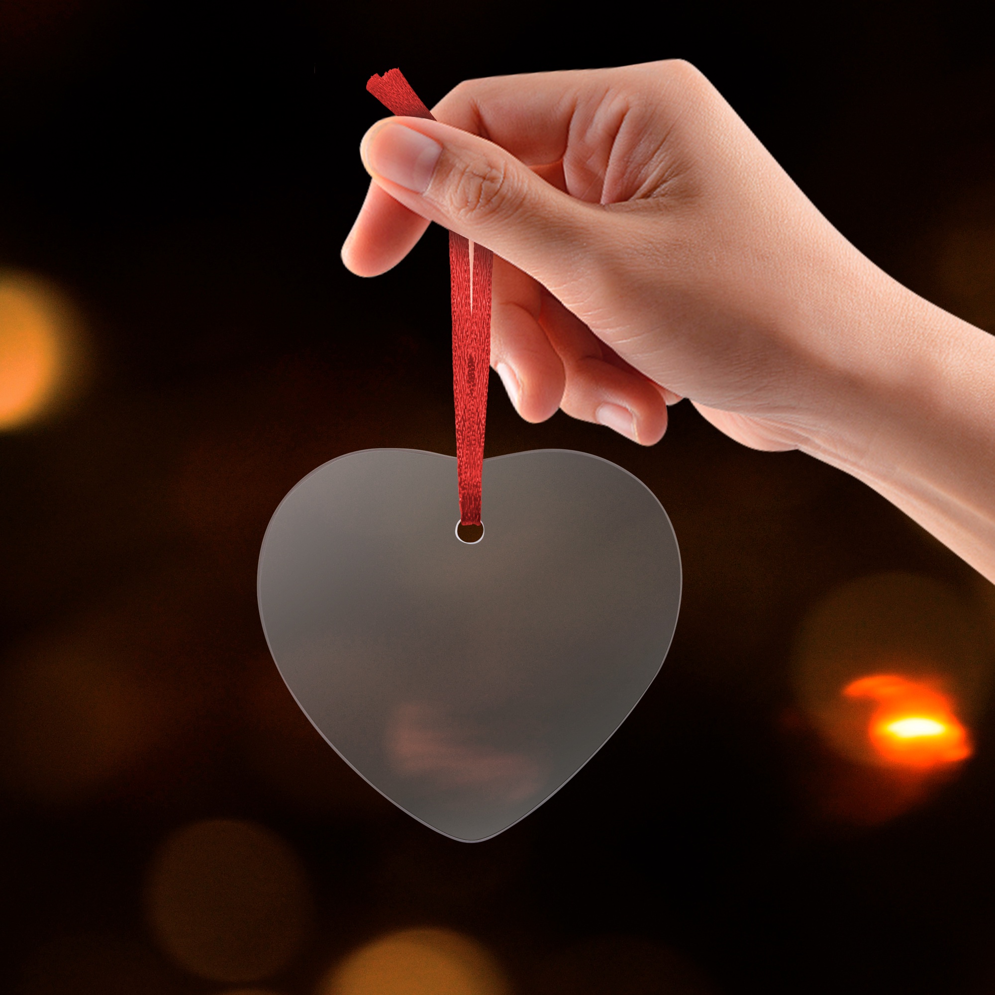 Acrylic Heart Hanging Ornament