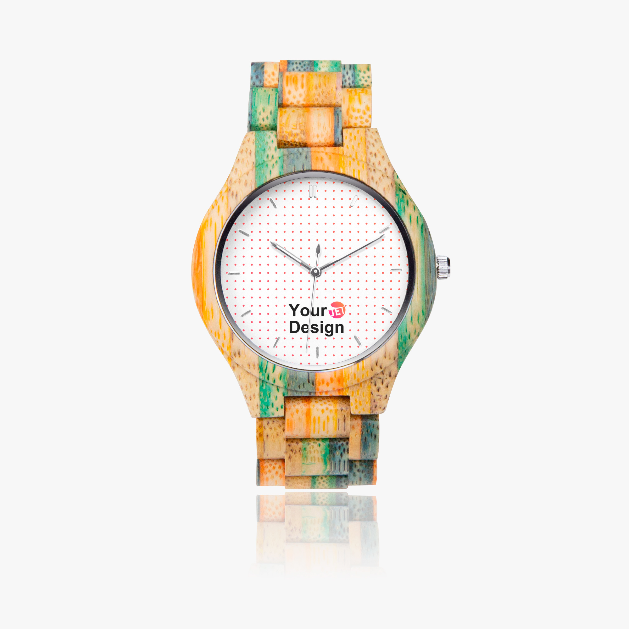 Camouflage Wooden Watch - Green&Blue