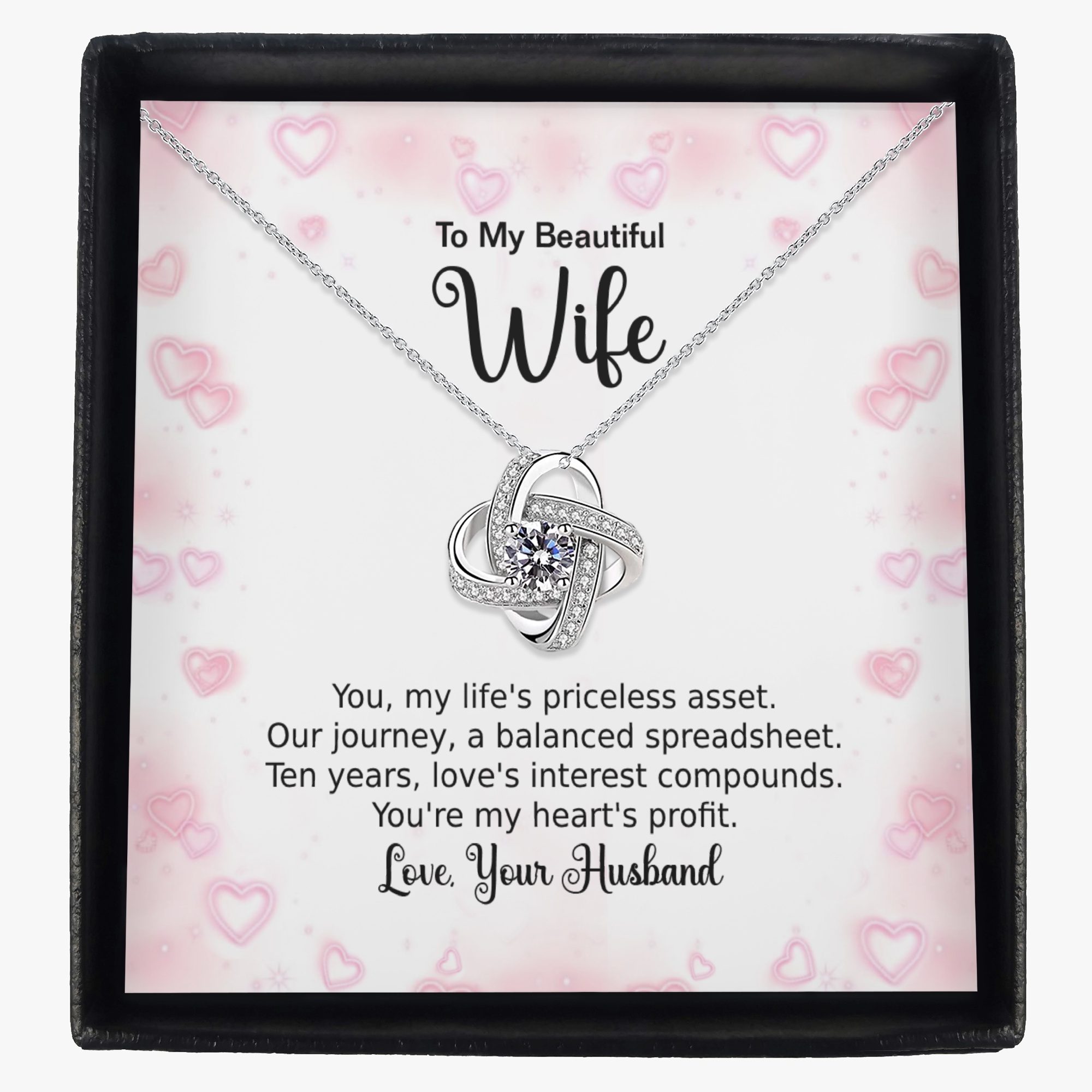 Flower Knot Necklace with Gift Box