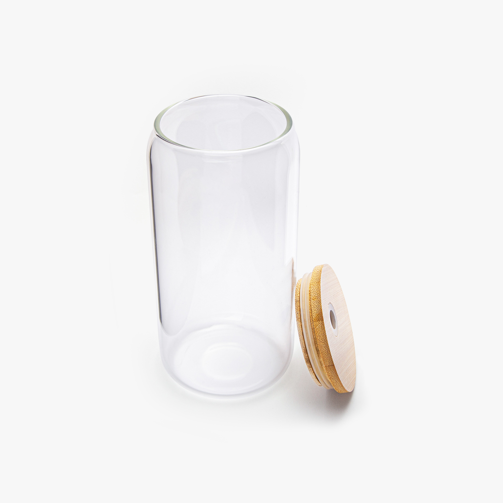 Drinking Glasses with Bamboo Lid